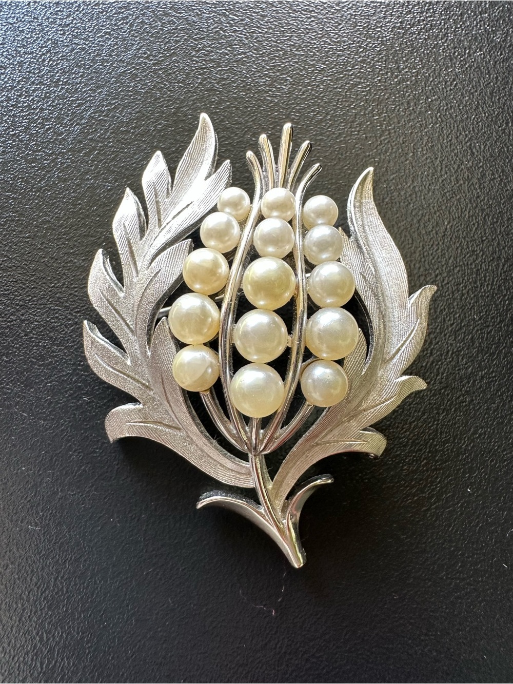 Vintage Crown Trifari thistle brooch